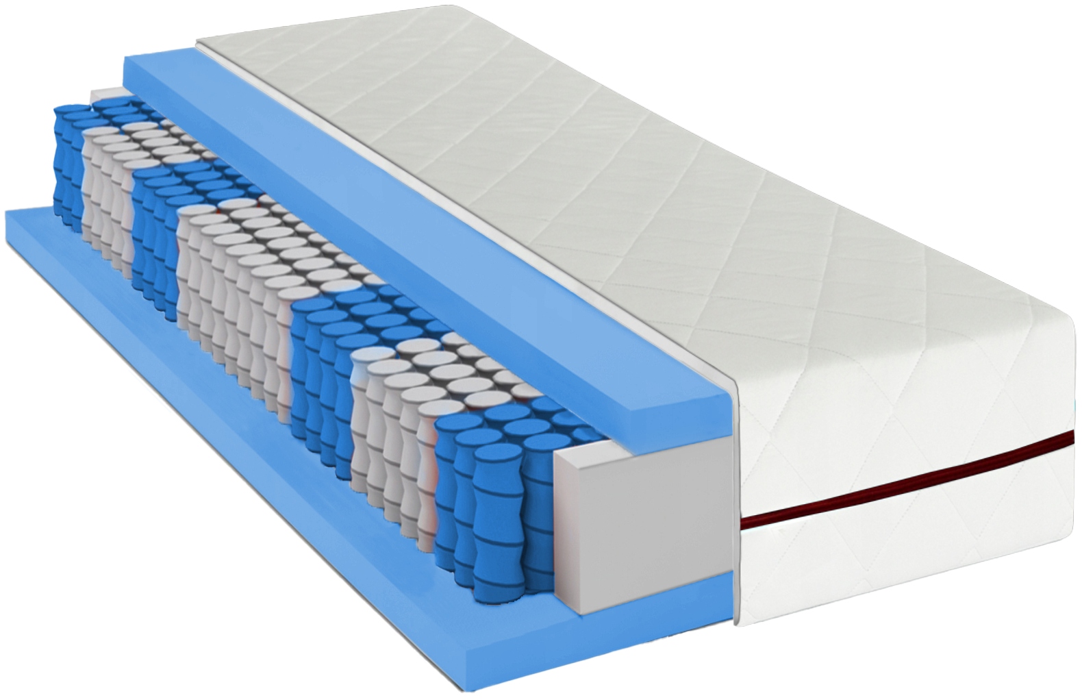 Materac 120x200 kieszeniowy dwustronny Blanco pocket Max