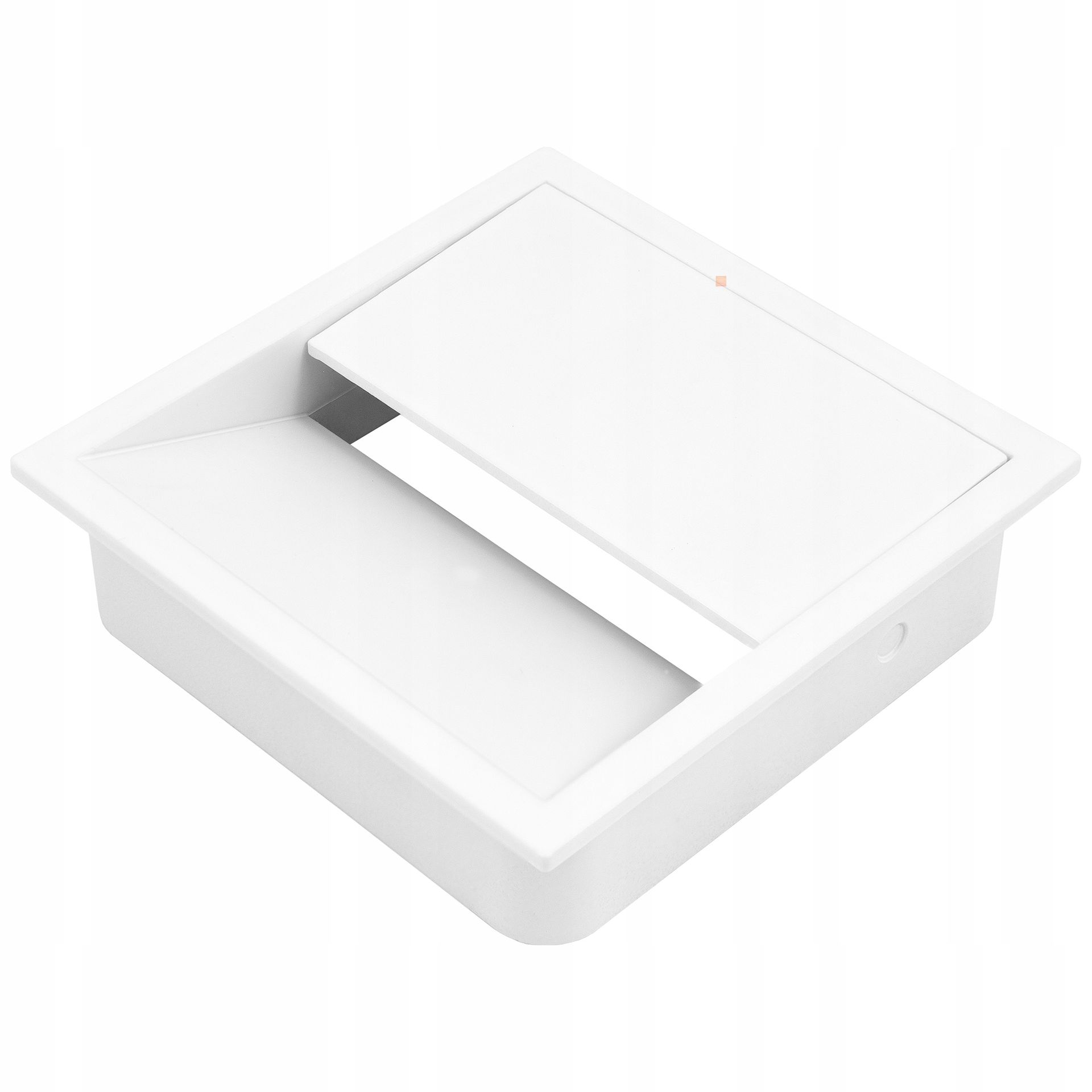 Przepust kablowy kwadratowy 85x85 Emuca biały