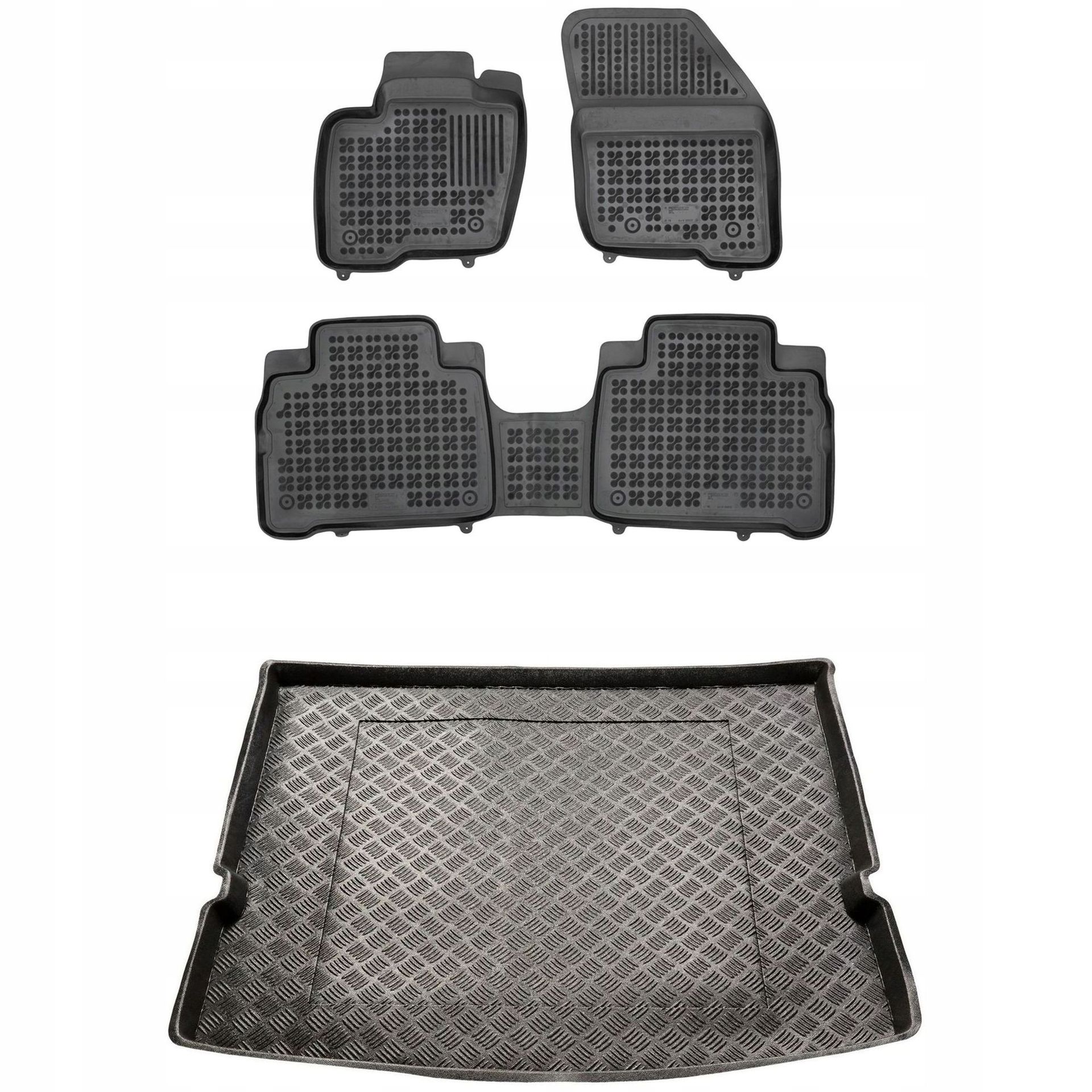 Zestaw dywaniki i mata Ford S-Max II od 2015 7 osobowy (złożony 3 rząd sied