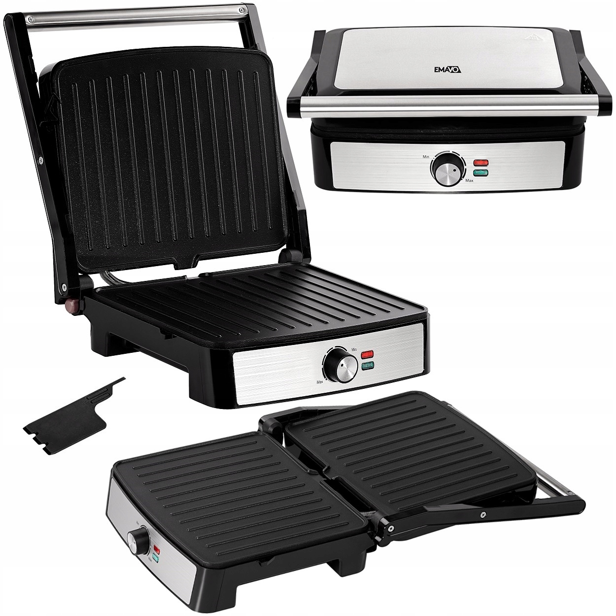 Grill Elektryczny Opiekacz Rozkładany Toster Panini 2200W