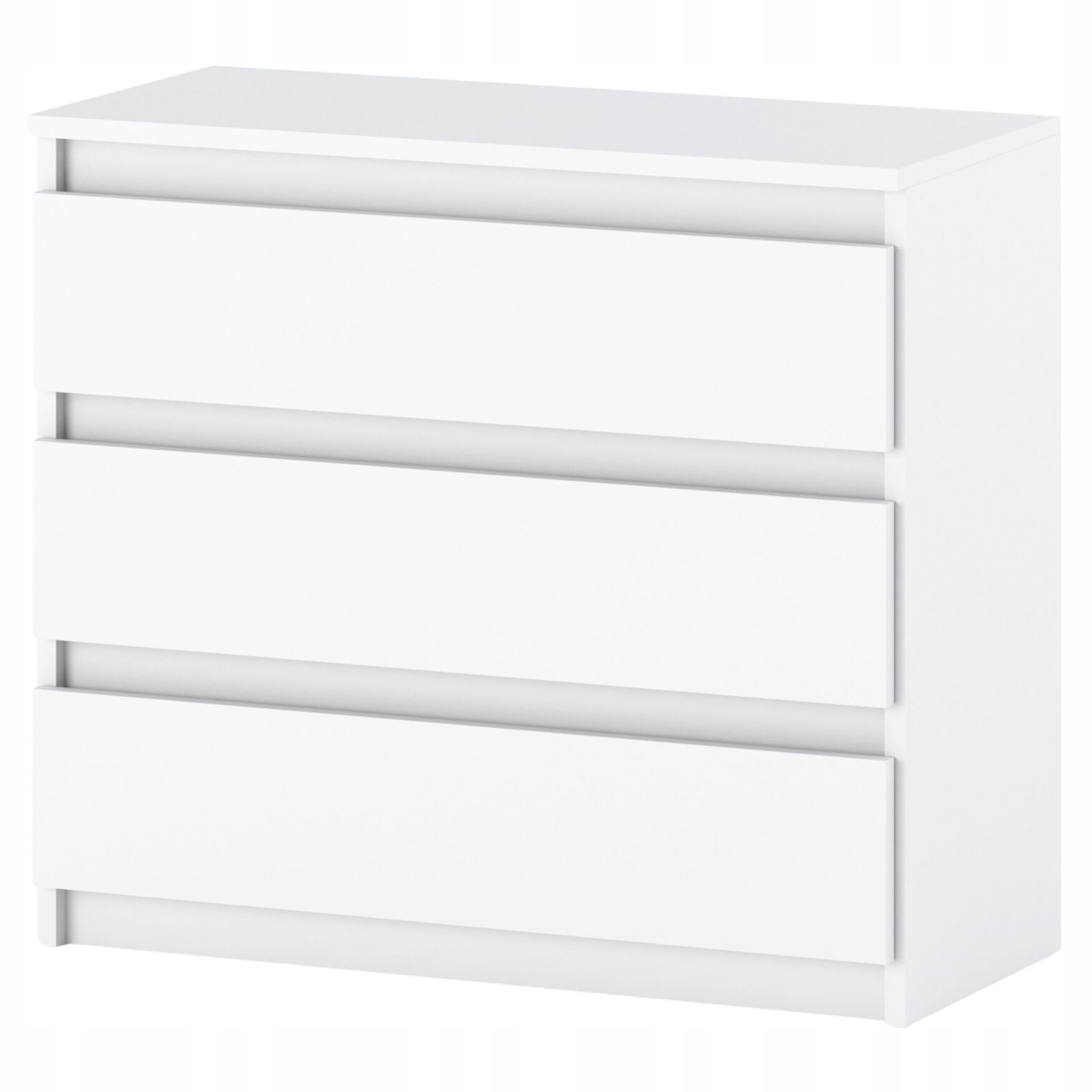 Komoda Biała z 3 Szufladami 80 CM Szafka Rtv Meble Do Salonu Komoda Loft