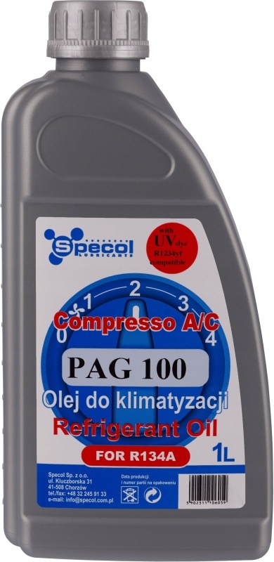 Specol Olej Do Klimatyzacji Specol Compresso Pag 100 Uv 1L