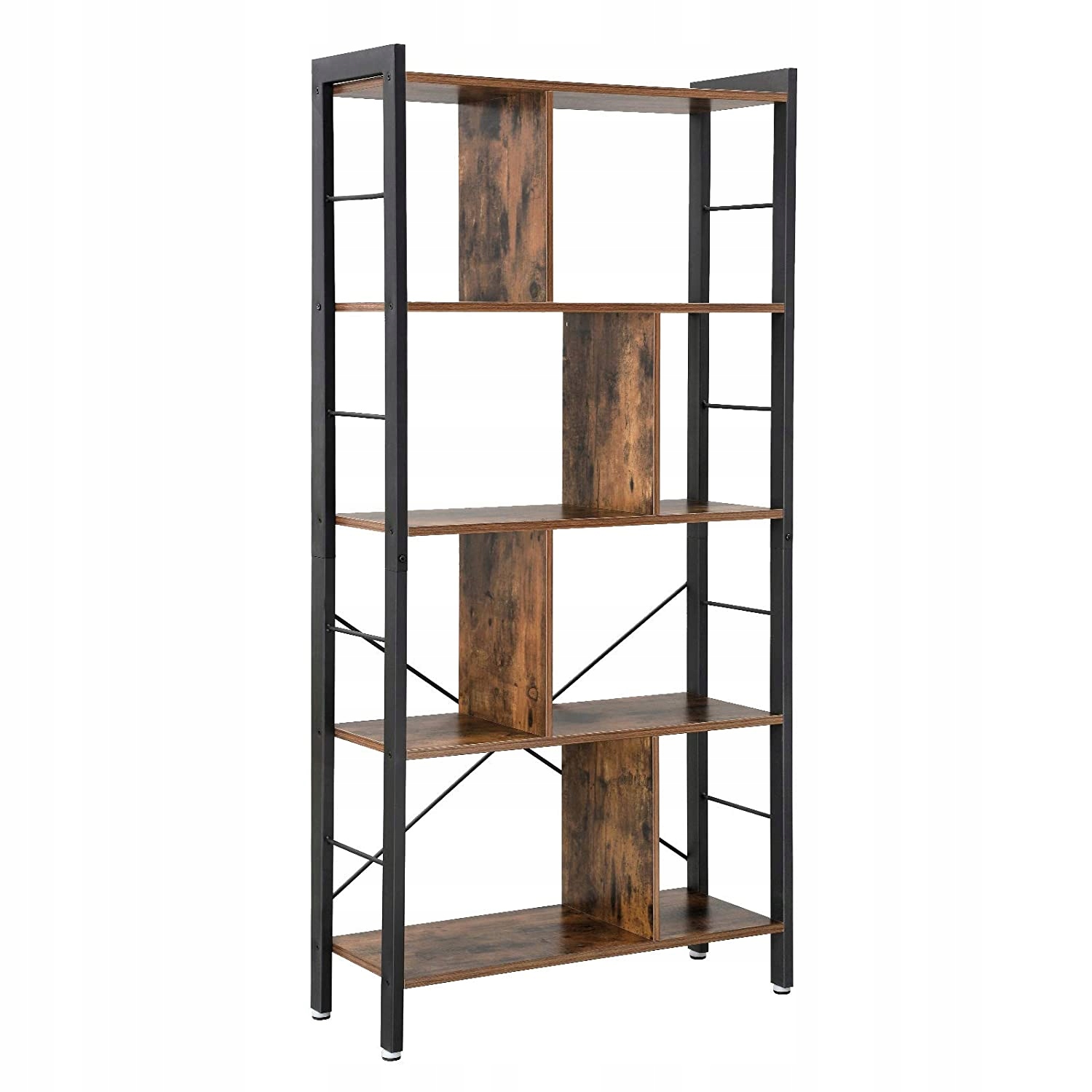 Regał Półka na Książki Industrialny Rustykalny