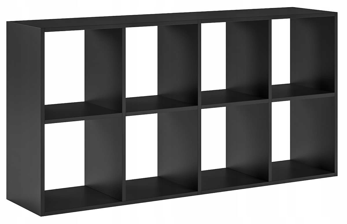 Regał Homer Biurowy Na Książki Segregatory Obustronny Półka Czarny 138 x 70