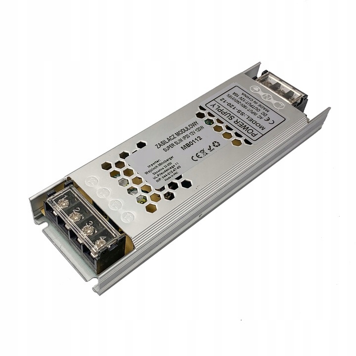 Zasilacz płaski 12V 10A 120W IP20 slim led