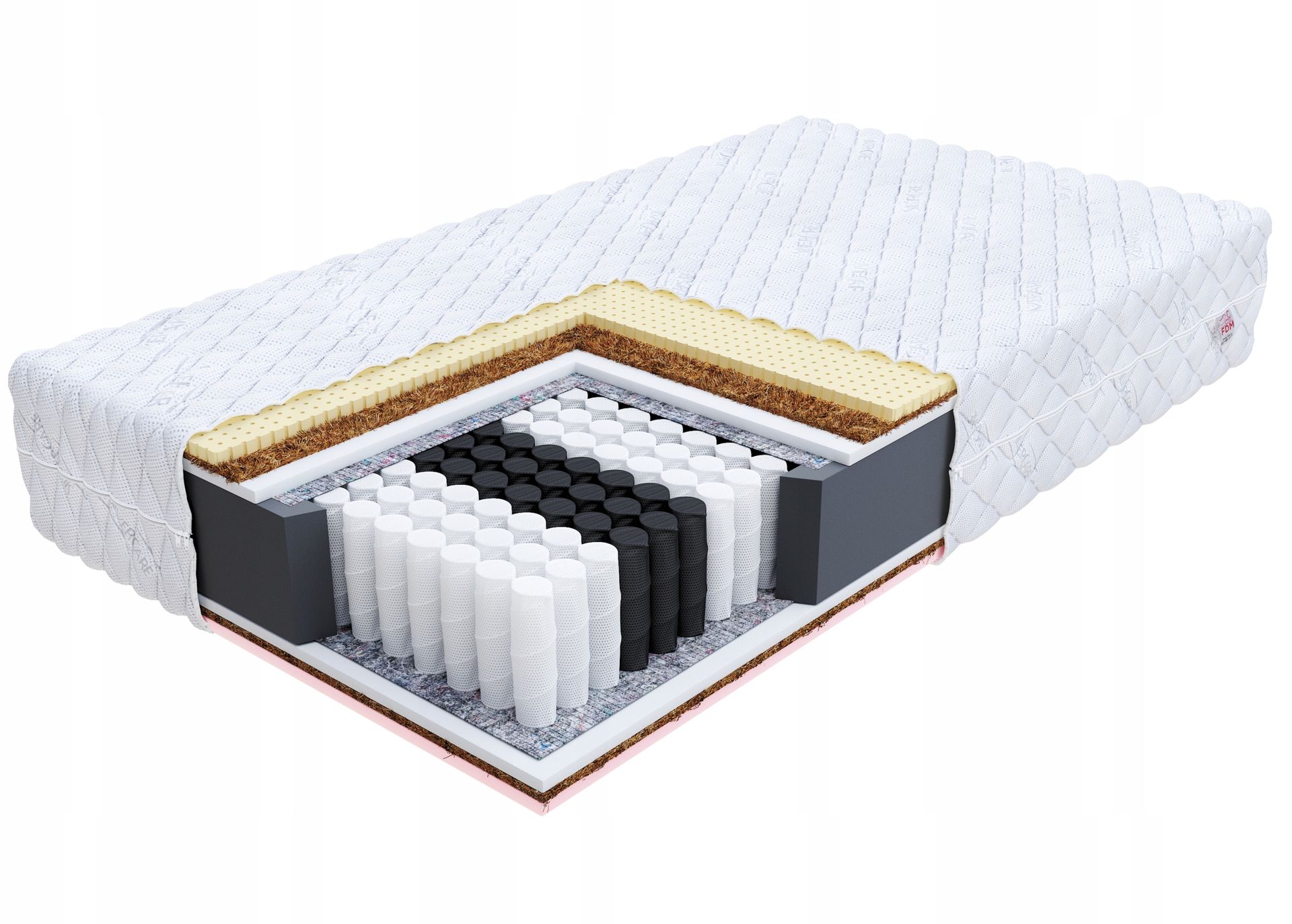 Materac 200x200 kieszeniowy visco kokos Fdm Summer