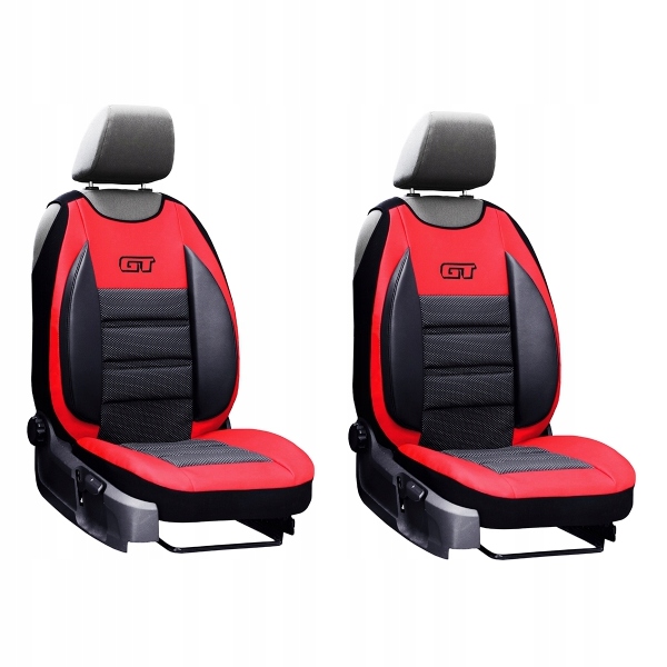 Maty skórzane Gt Komplet przód czerwone Citroen