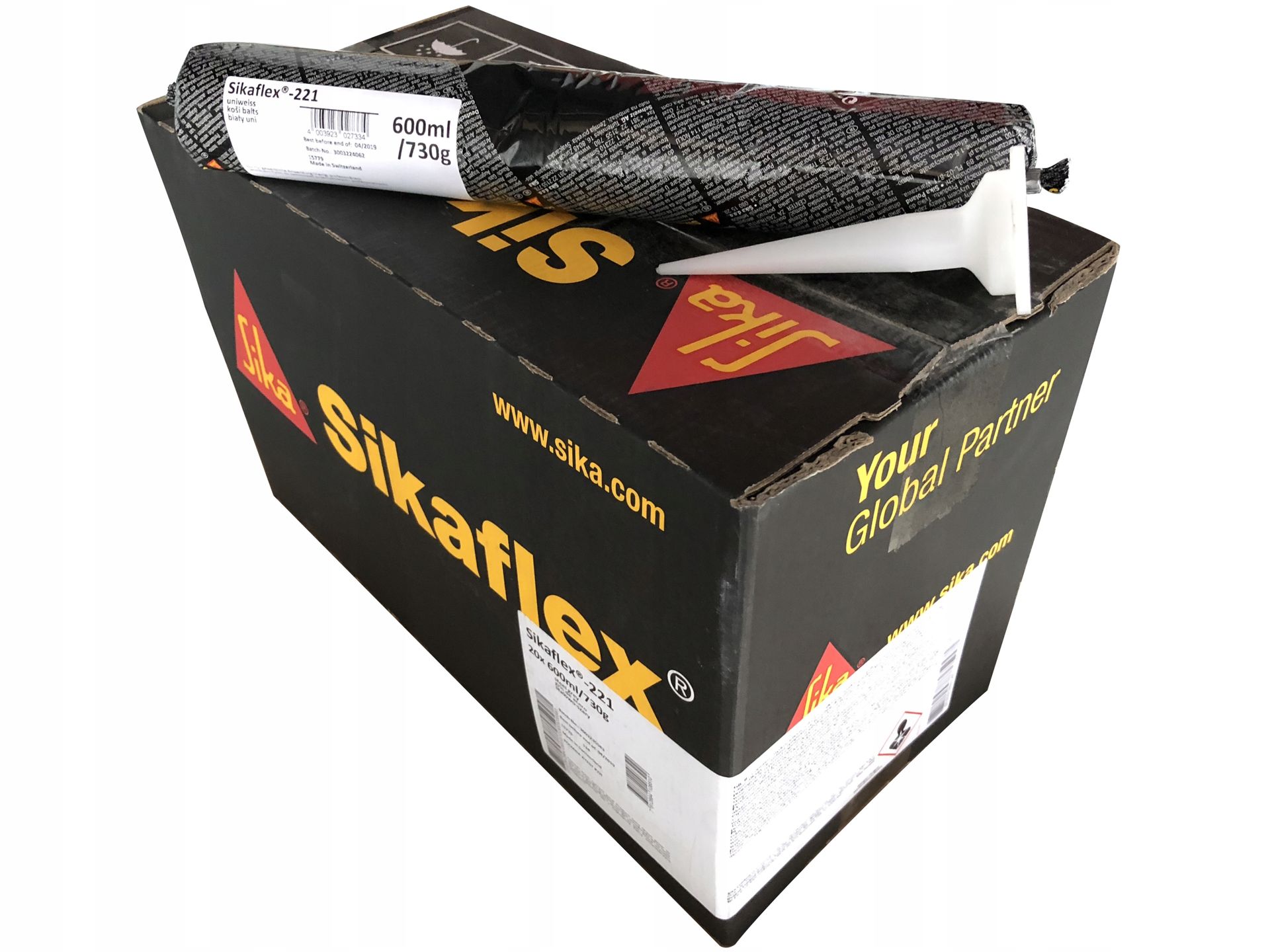 20x Sikaflex 221/600ml. uszczelniacz klej silikon