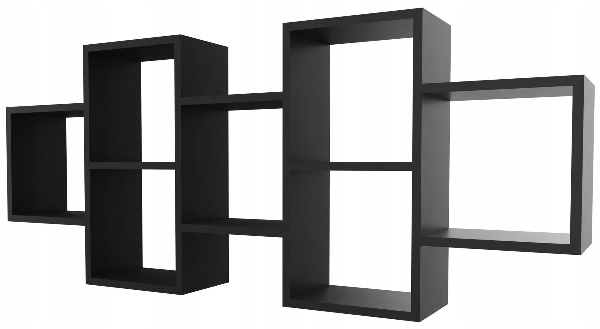 Półka wisząca ścienna regał na książki do salonu 143 cm czarna aneta