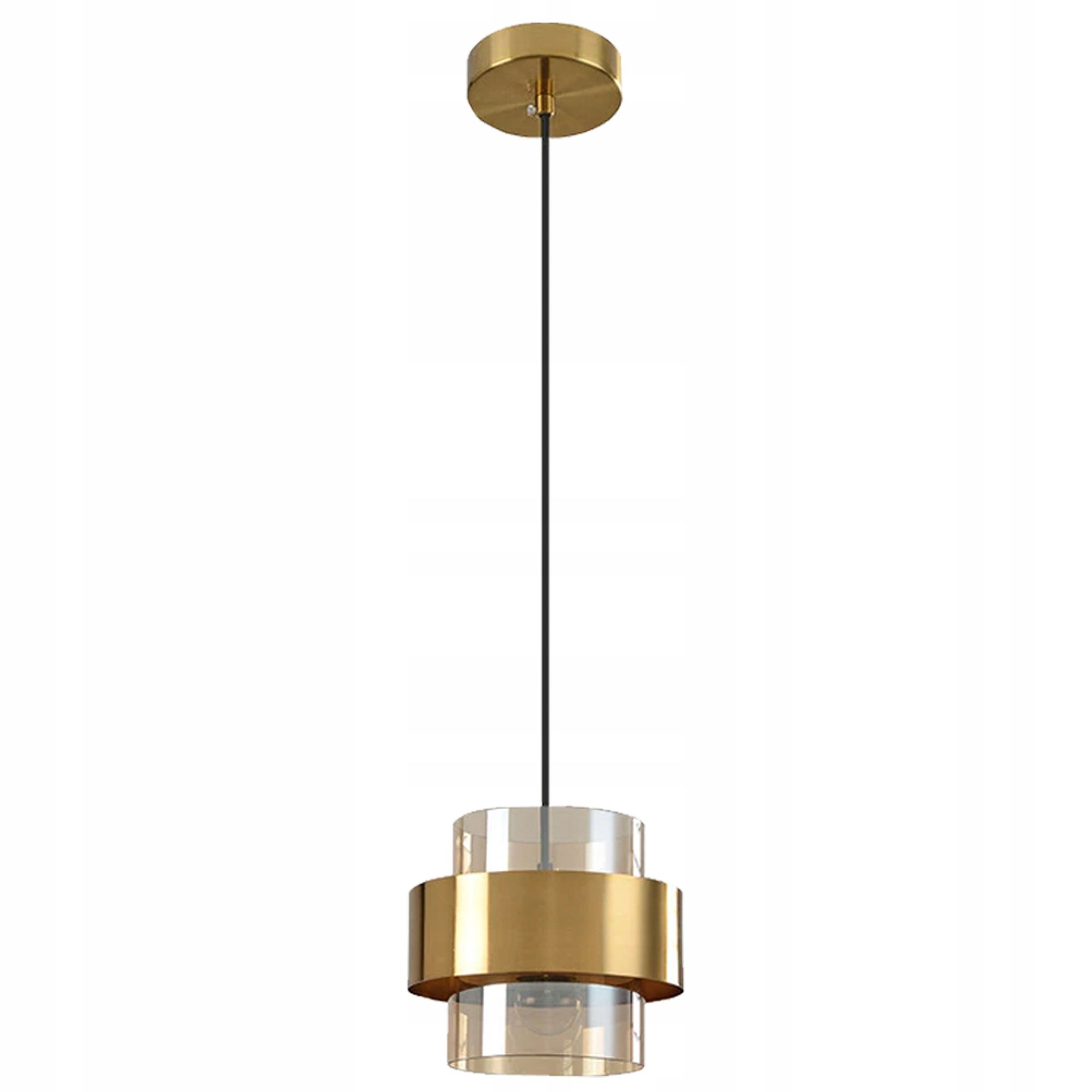 Lampa Sufitowa Wisząca Złota Nowoczesna Metalowa