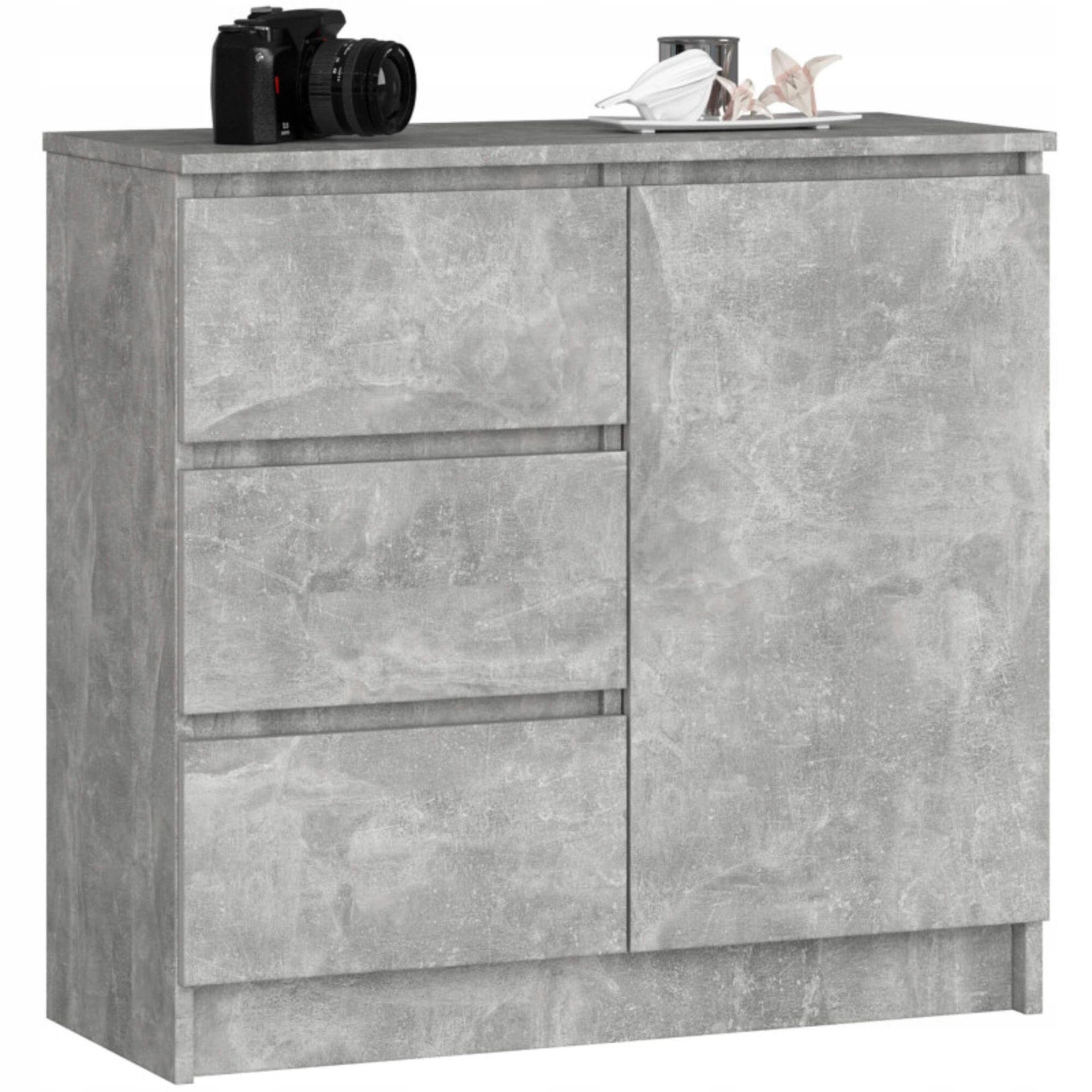 Komoda szafka K80 Jerry 1D3S beton Akd