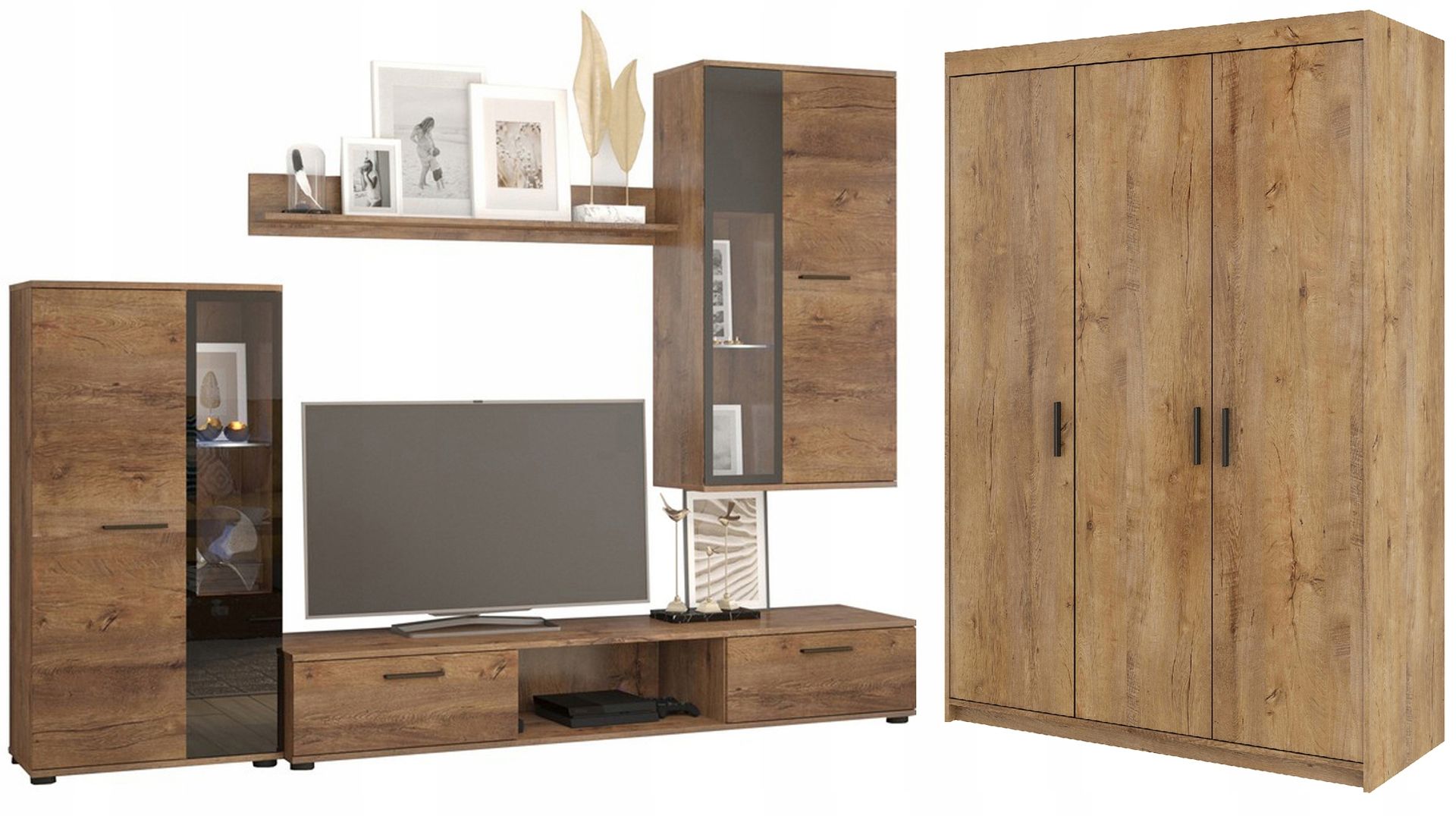 Meblościanka Kuba Szafa Kuba Dąb lefkas