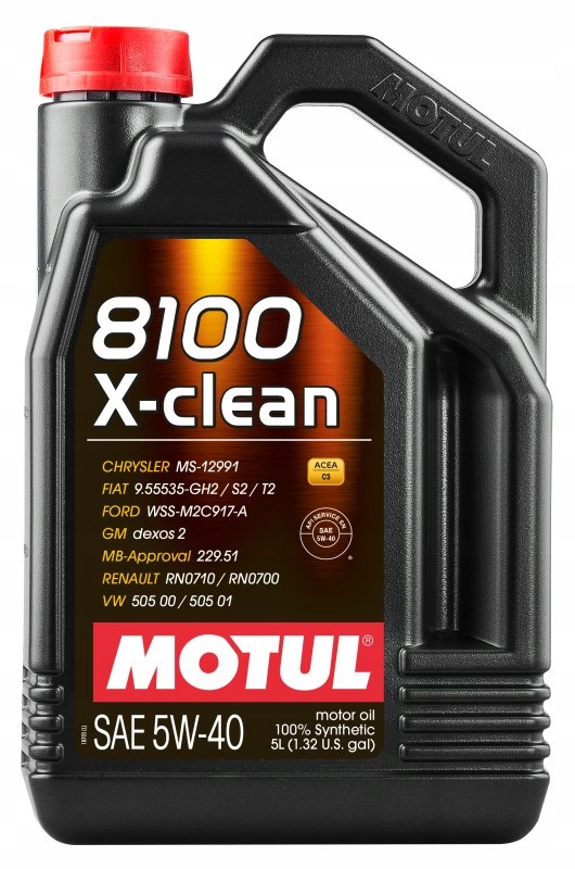 Motul Olej Motul 5W40 5L 8100 X-clean C3 Sn LL04 RN0710 505.00 505.