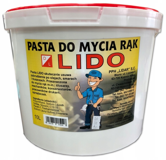 Pasta do mycia rąk bhp Lido 10 l