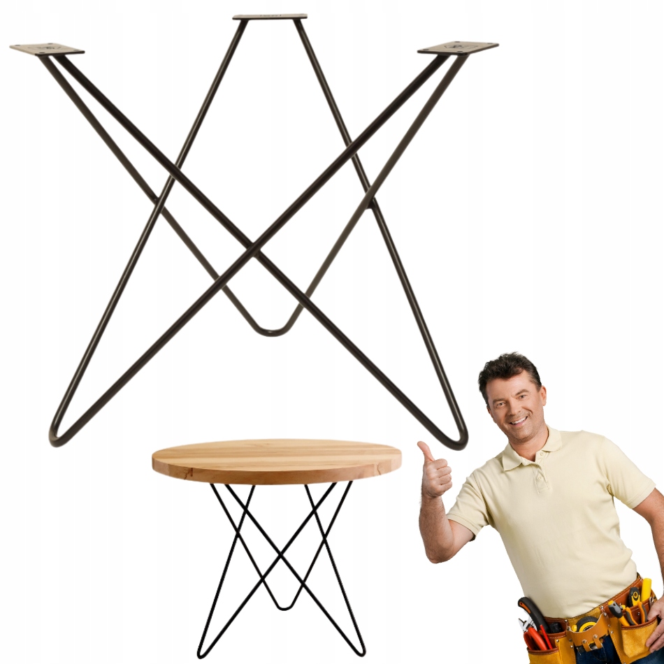 Podstawa do stolika metalowa hairpin legs industri