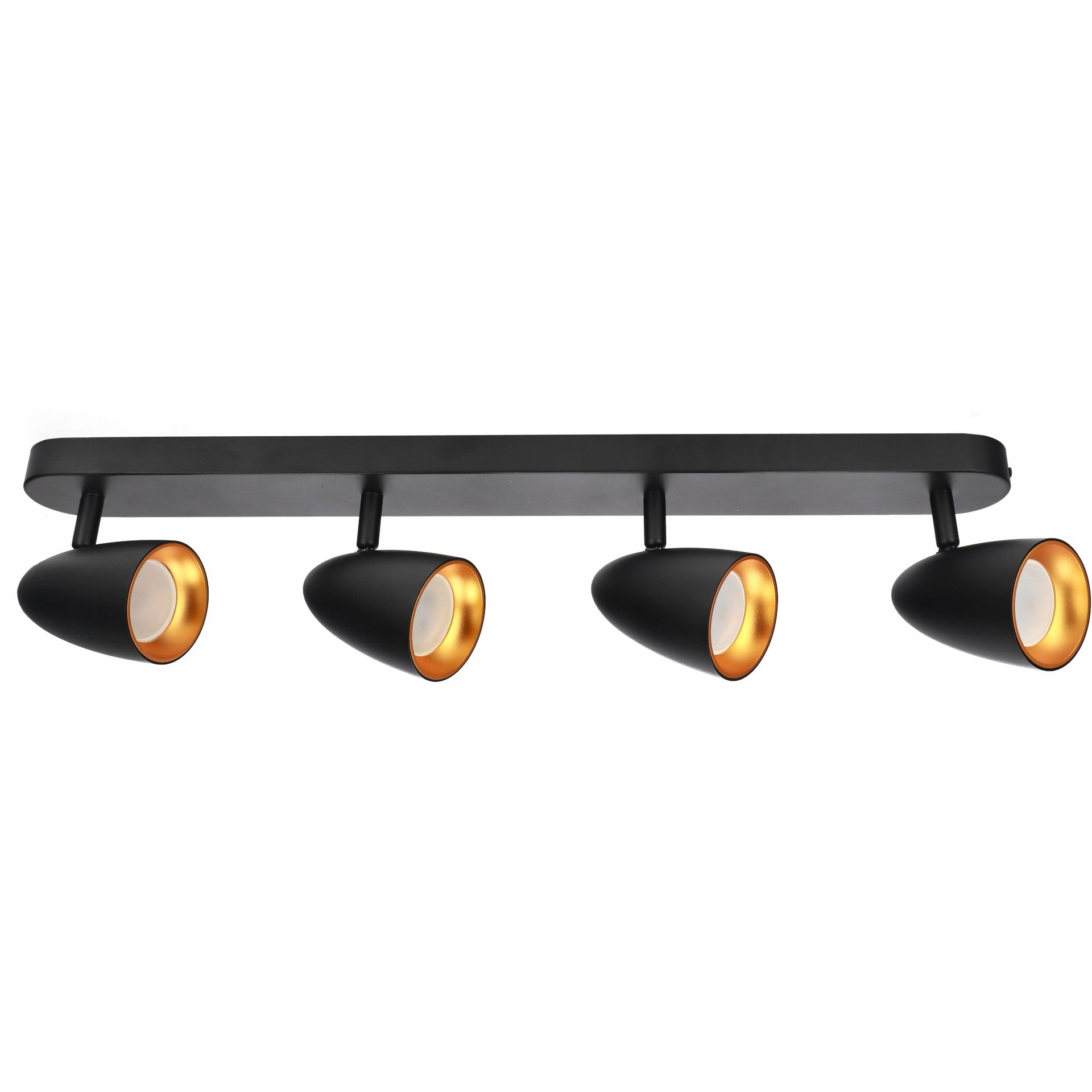 Lampa Sufitowa Listwa Spot Oprawa Halogenowa 4xGU10 Czarno-złota Edo