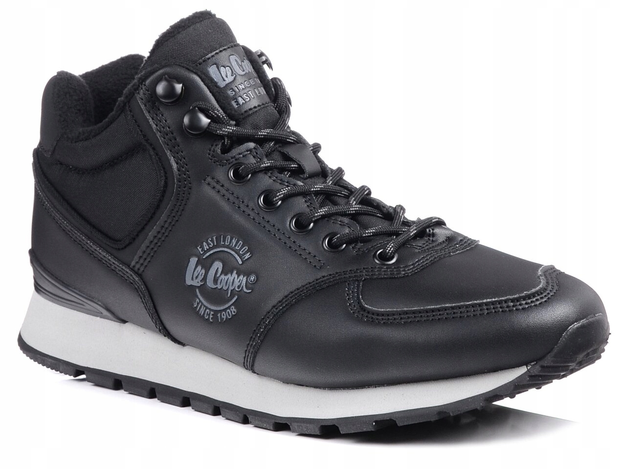 Buty zimowe sportowe męskie za kostkę ocieplane Lee Cooper 3060M czarne 42