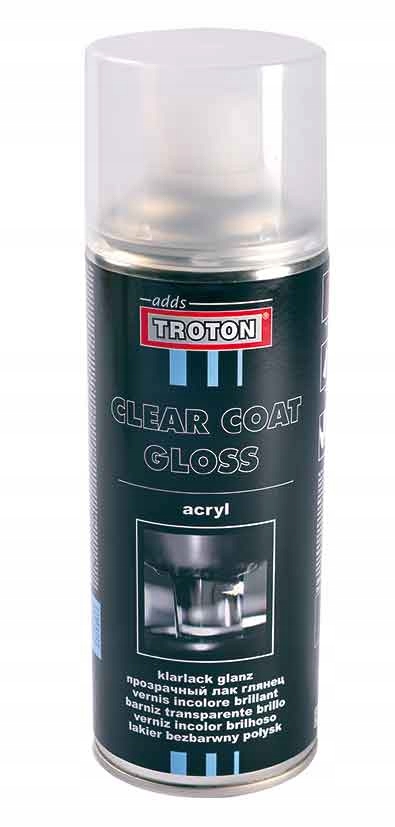 Lakier Akrylowy Bezbarwny Połysk Troton 400ml