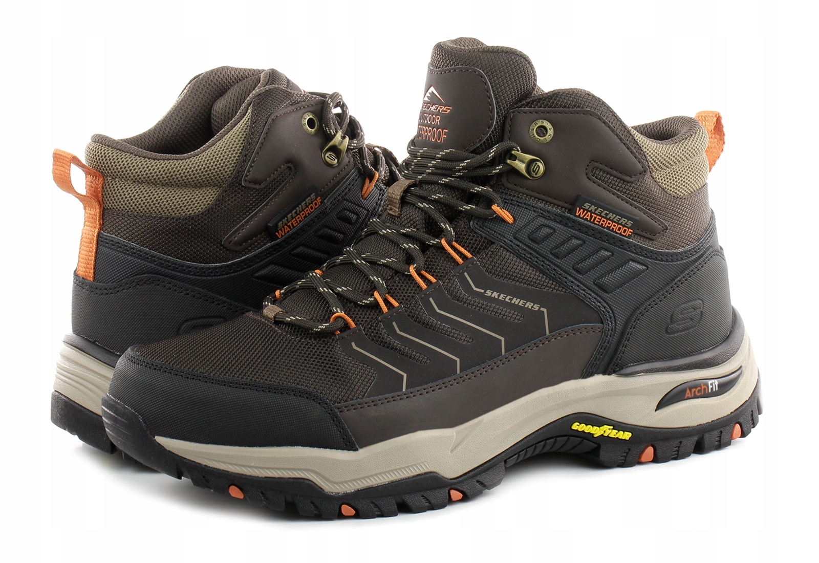 Skechers Buty Męskie Trekkingowe Arch Fit Dawson Raveno Brązowe 42,5 Eu