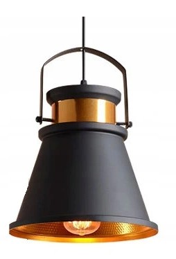 Lampa Wisząca Metal Loft Asti B Edison Gold Retro