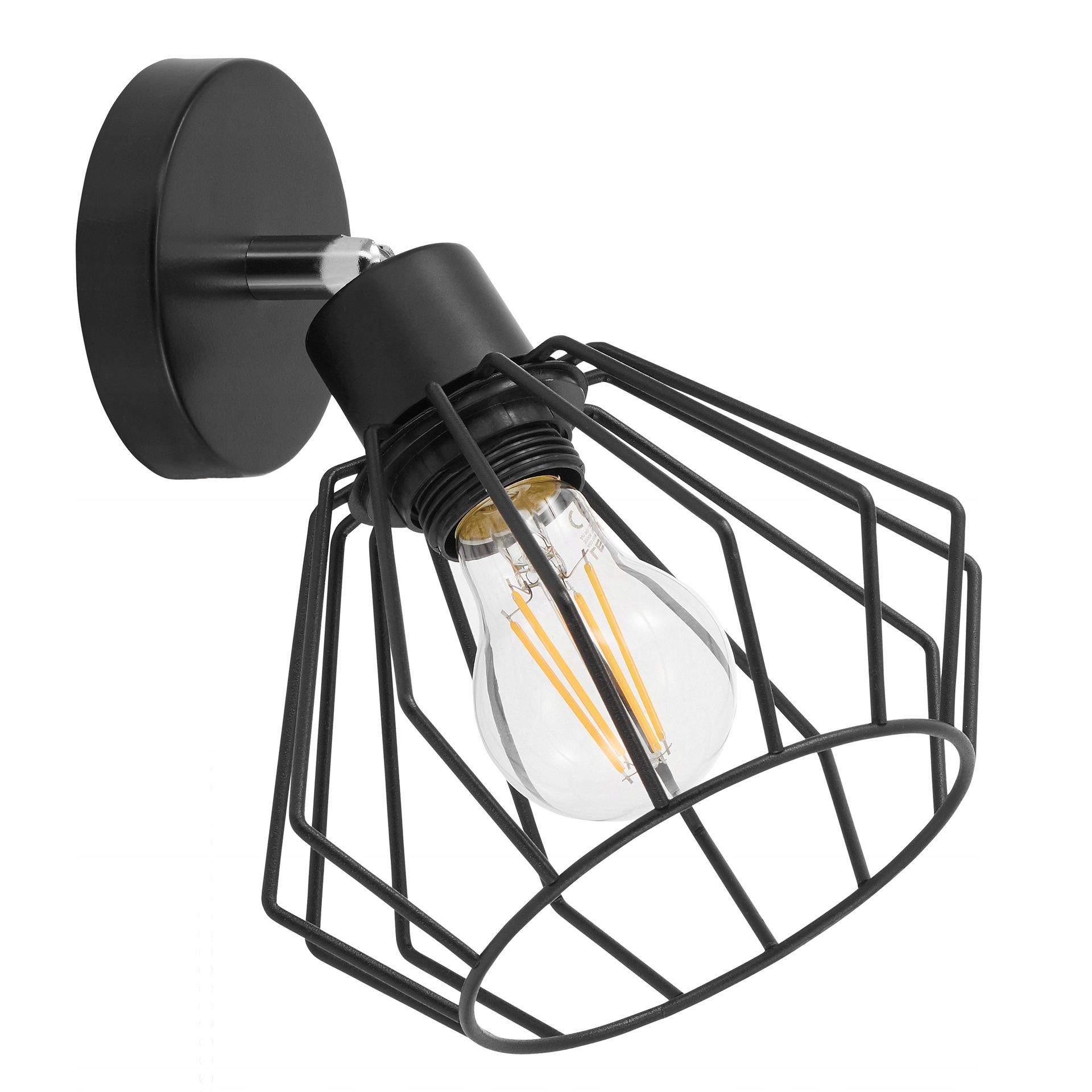 Lampa Ścienna Kinkiet Loft Druciany Led
