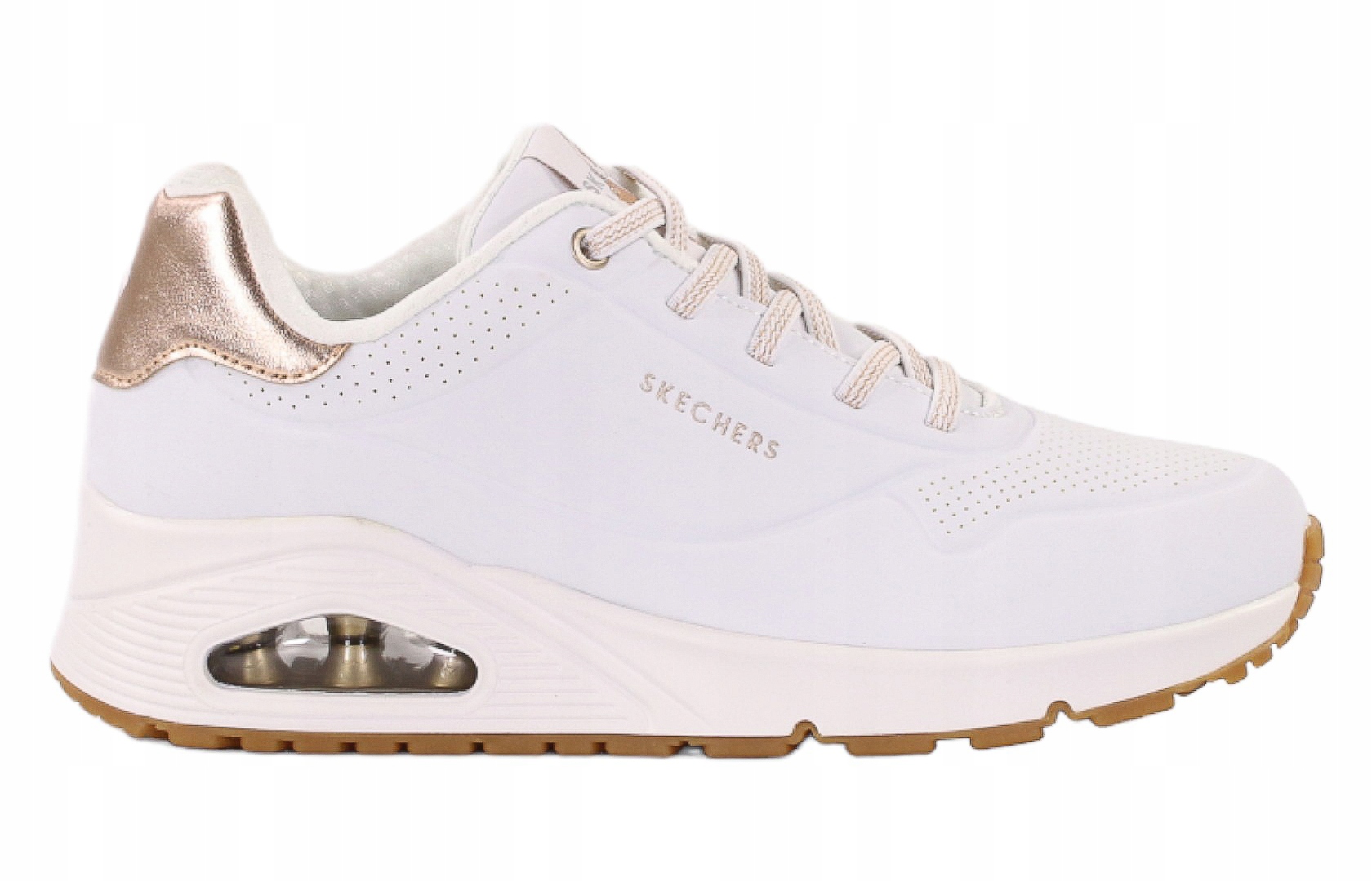 Buty damskie Skechers Uno Shimmer 155196-WHT niskie białe 37,5