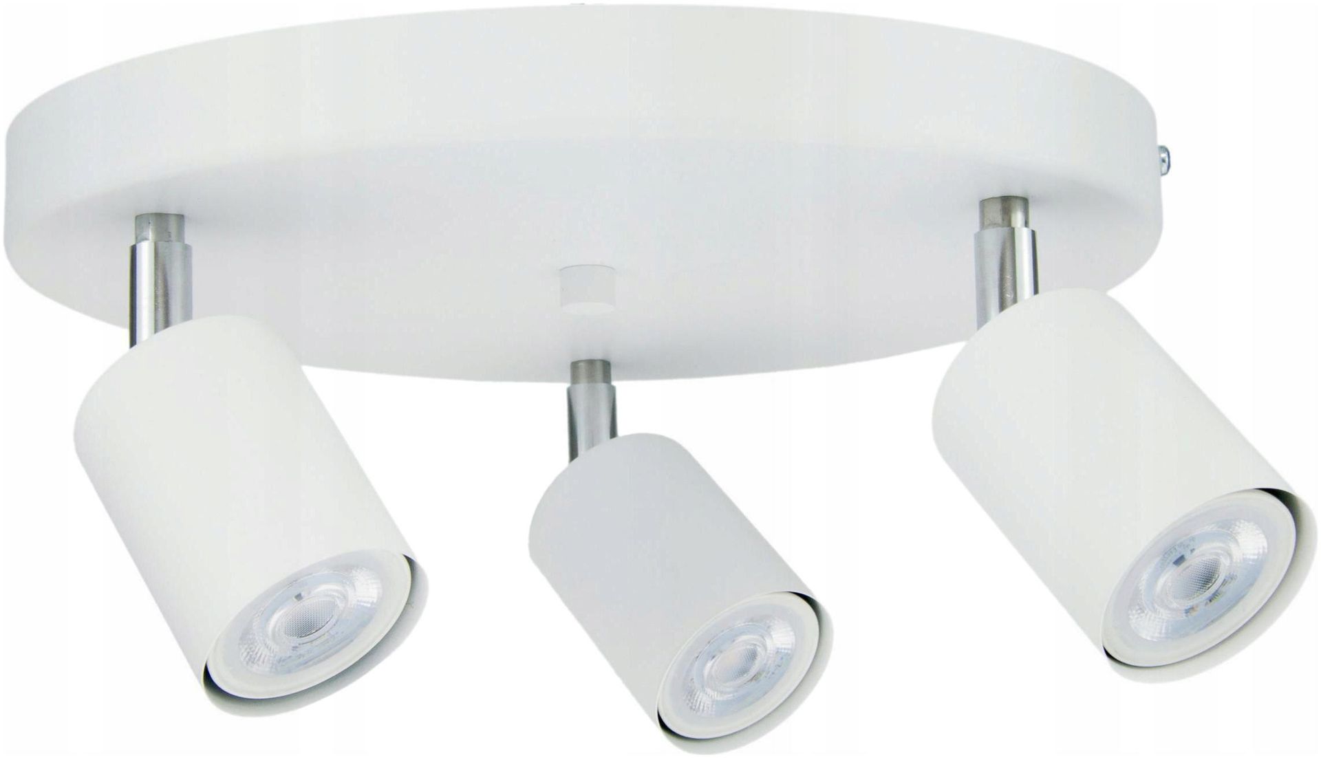 Lampa Spot Oprawa Reflektor Halogenowa Sufitowa Plafon Okrągły 3 Gu10 Biała
