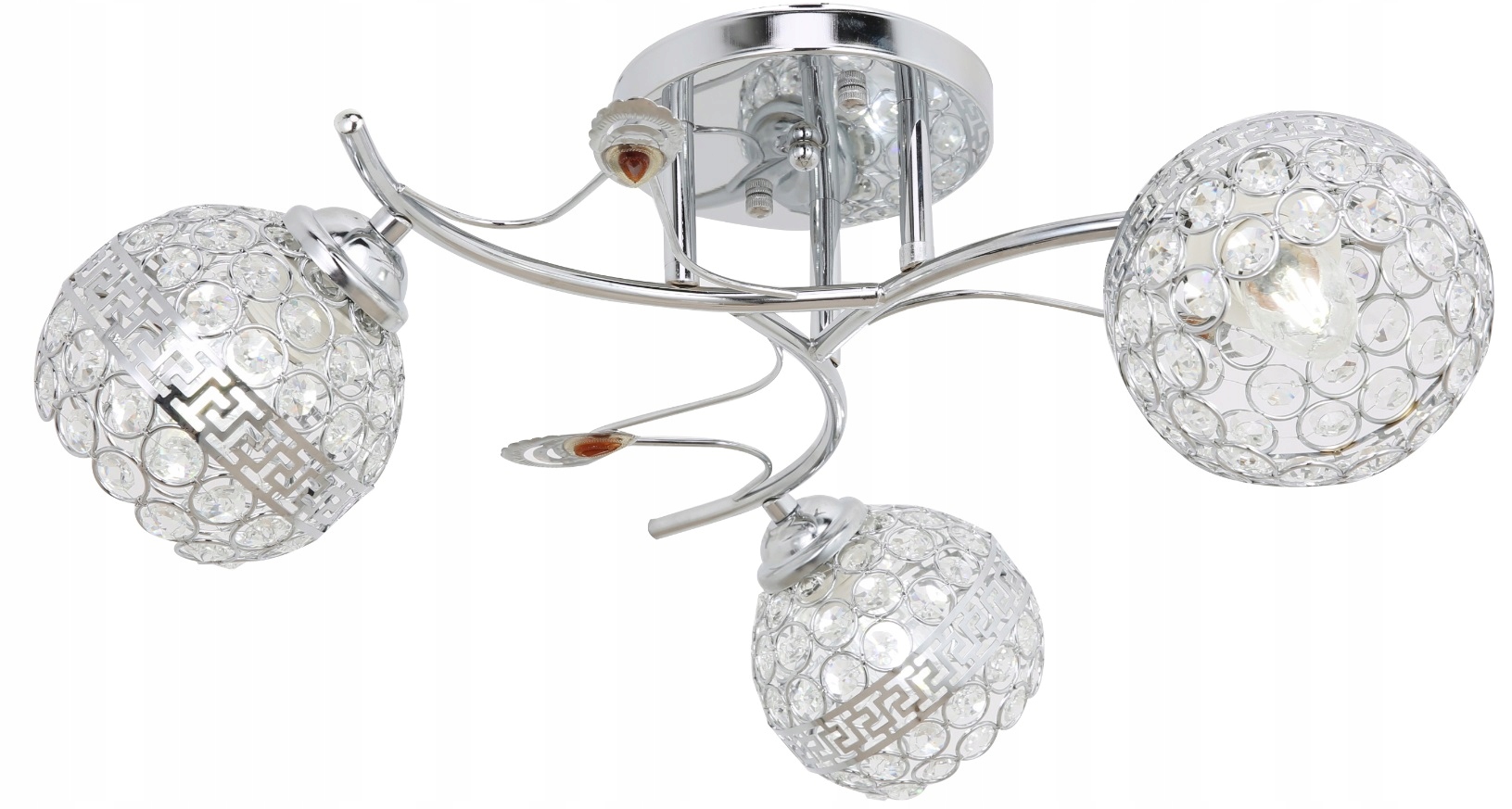 Żyrandol Plafon Led Lampa Sufitowa Kryształ Chrom