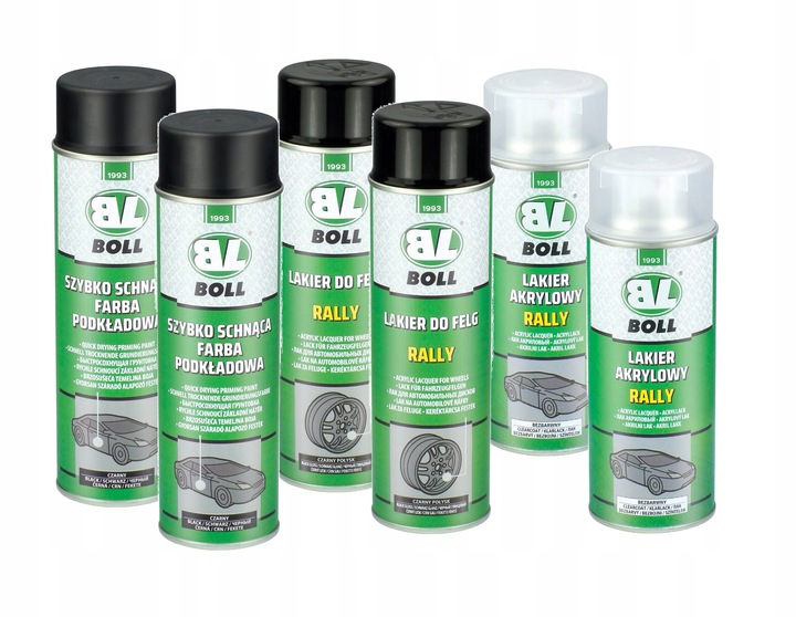 Duży Zestaw do regeneracji felg Czarny Połysk Boll