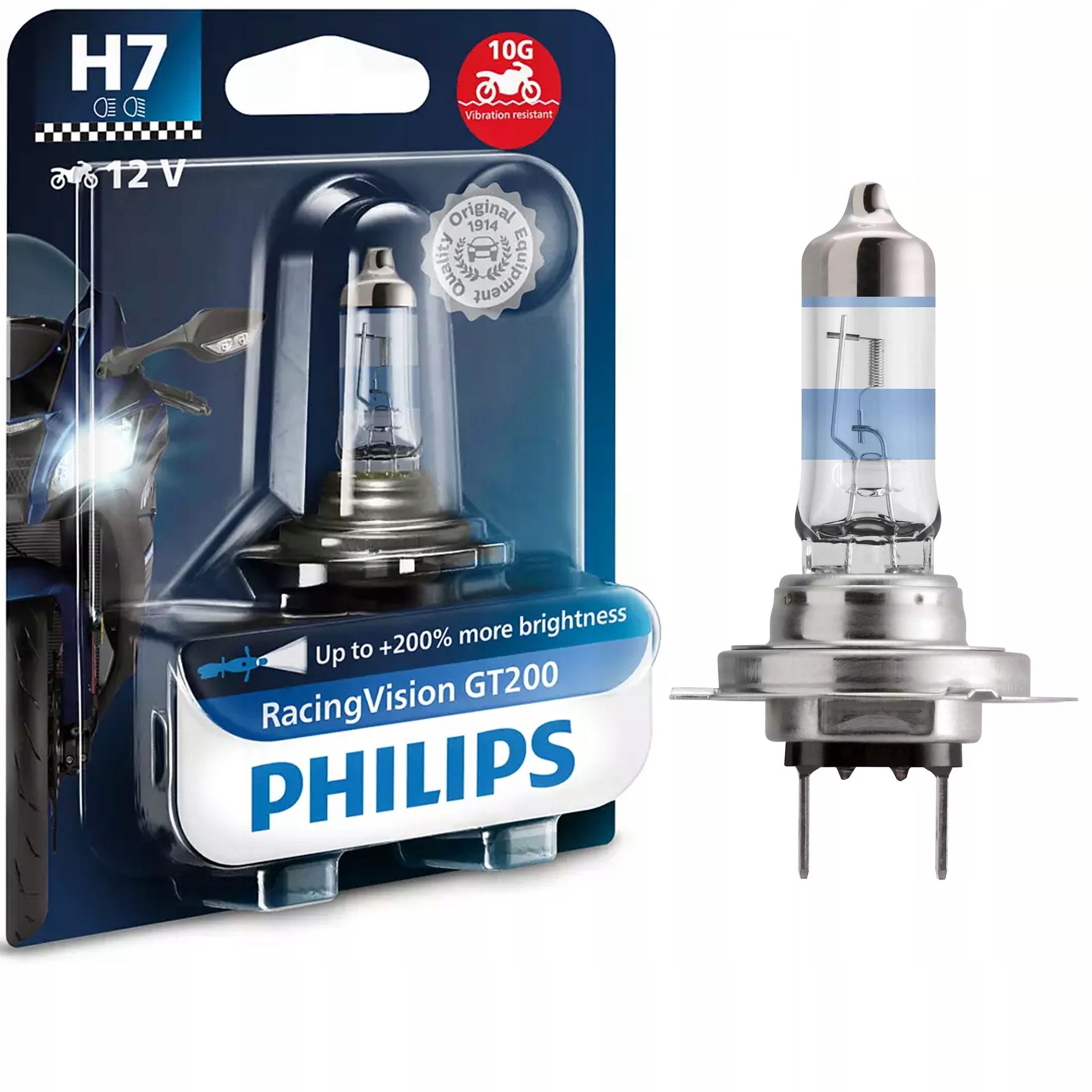 Philips H7 12V 55W PX26d Racingvision GT200 Moto