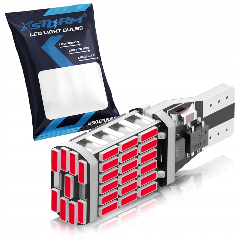 Żarówka Led Xstorm W16W T15 Czerwona Pozycyjna Stopu Smd