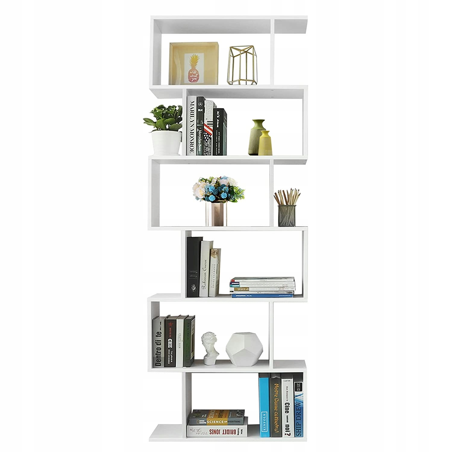 Regał nowoczesny półka na książki salon pokój loft