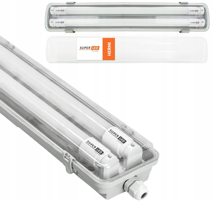 Oprawa hermetyczna lampa 60cm 2x Świetlówki Led
