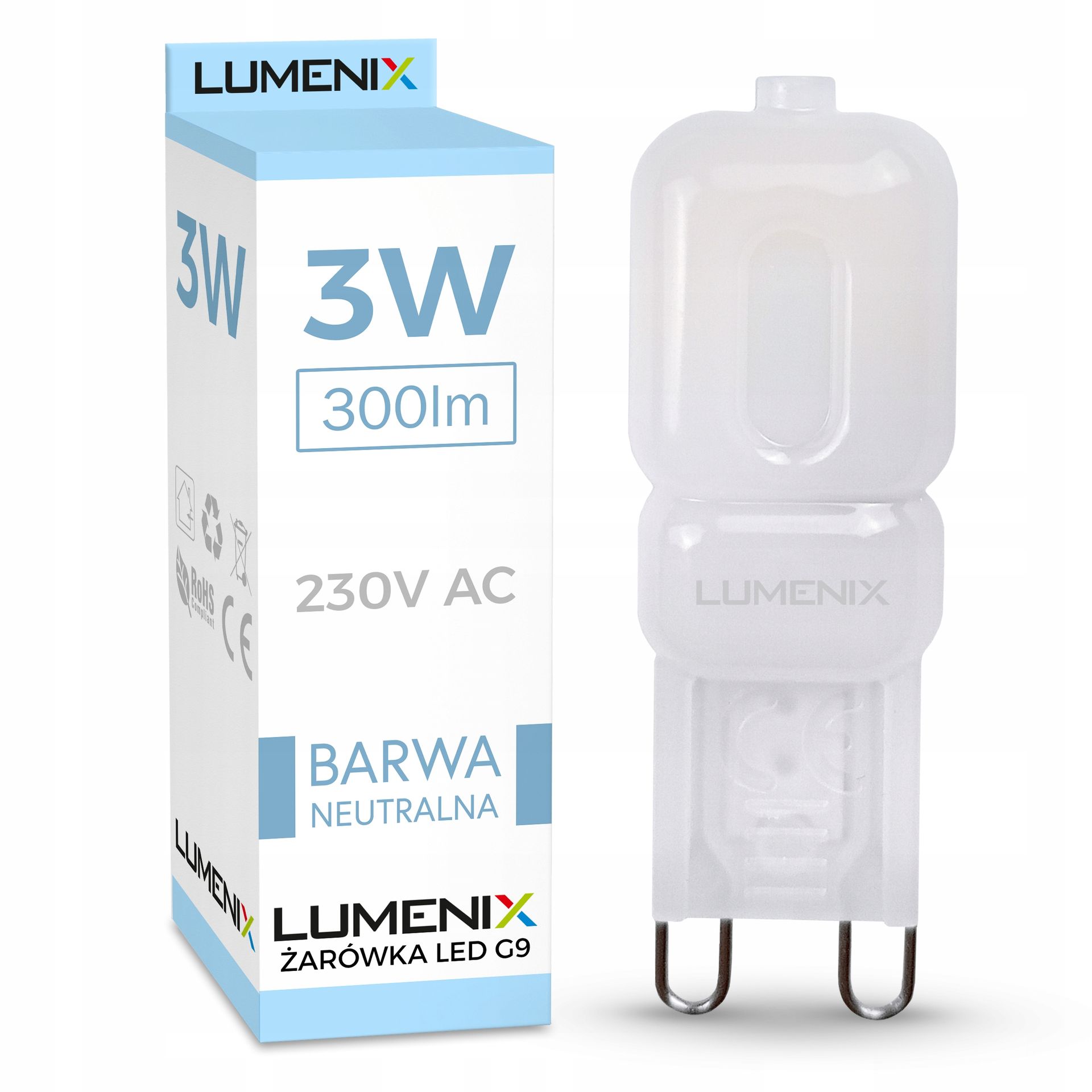 Żarówka Led G9 Smd 3W mini 230V Neutralna DIM Ściemnialna