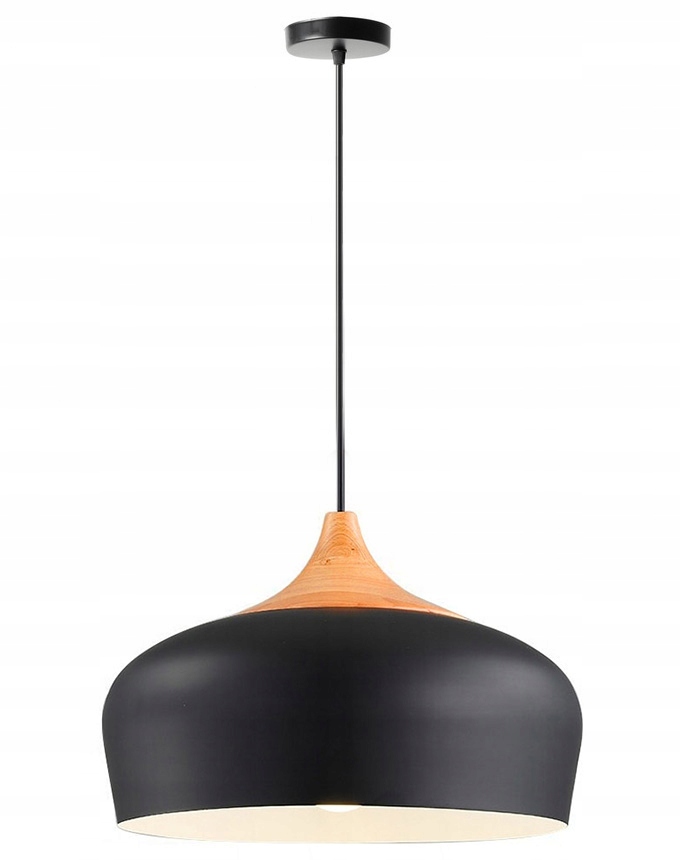 Lampa sufitowa wisząca Bari czarna metalowa loft