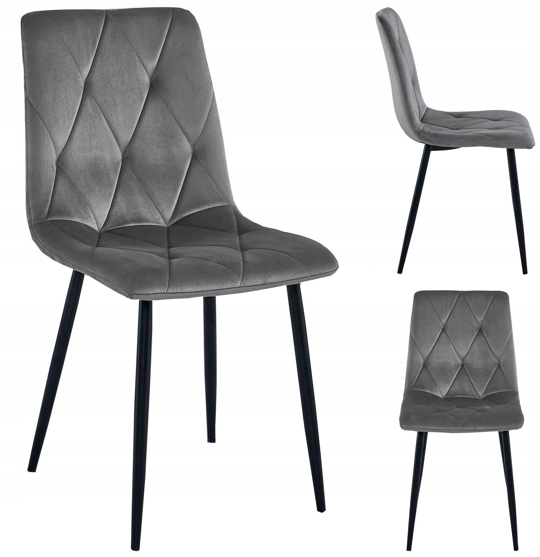 Krzesło Lumines tapicerowane aksamitne Nowoczesne