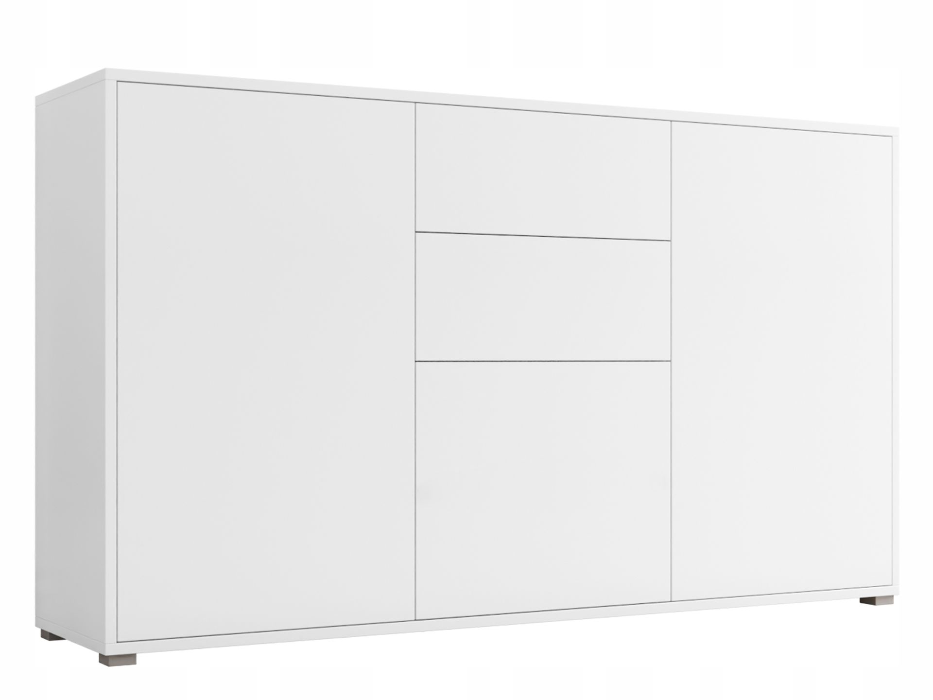 biała Komoda z szufladami do pokoju Gesita 141 cm