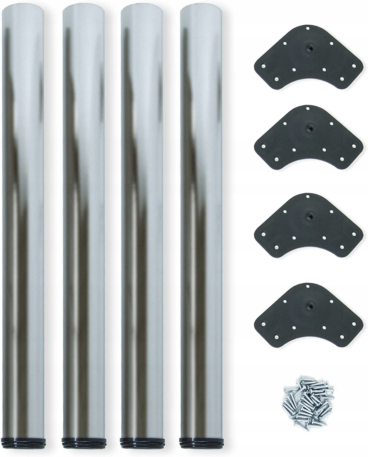 Stalowe Nóżki Stołowe Emuca 60X830 MM 4 Sztuki