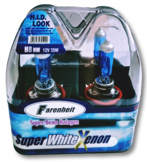 Żarówki White Xenon Farenheit- H8 35W Efekt Xenonu