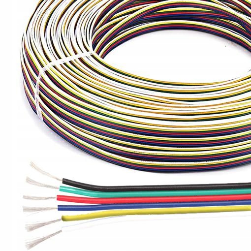 Kabel 6 żyłowy 6x0,33mm2 do taśma led rgbw rgb+cct Warszawa
