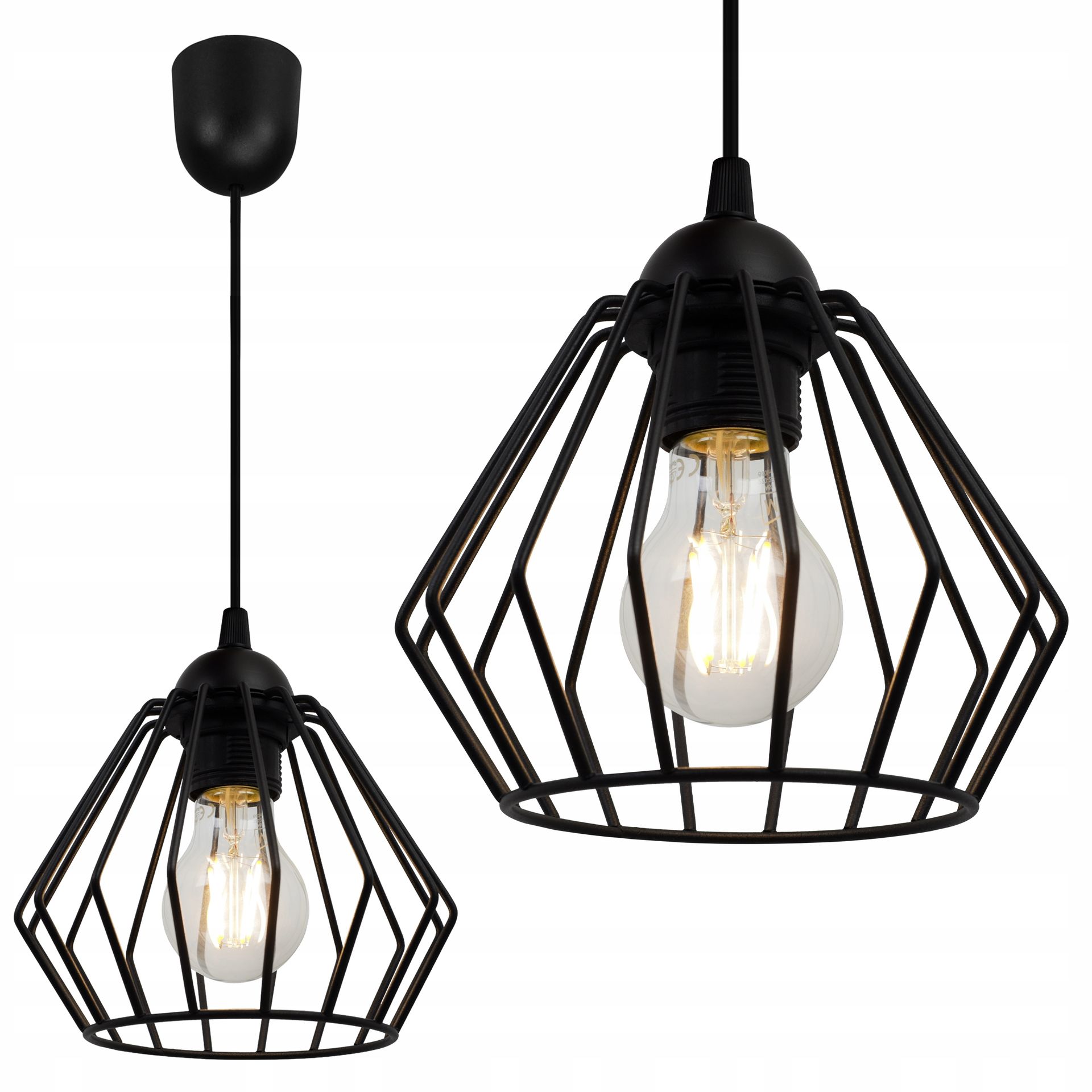 Lampa Wisząca Diament Loft Retro Led