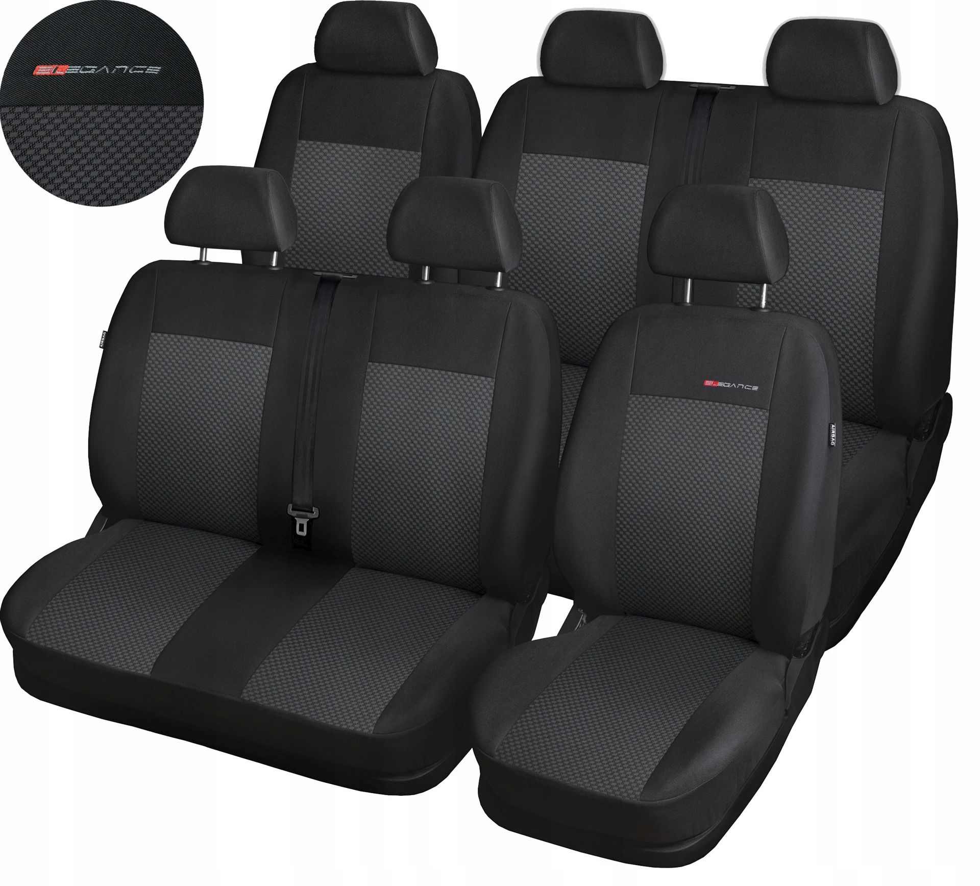 Pokrowce Miarowe do Vw T4 2+1 1+2 6os 90-03r. P3