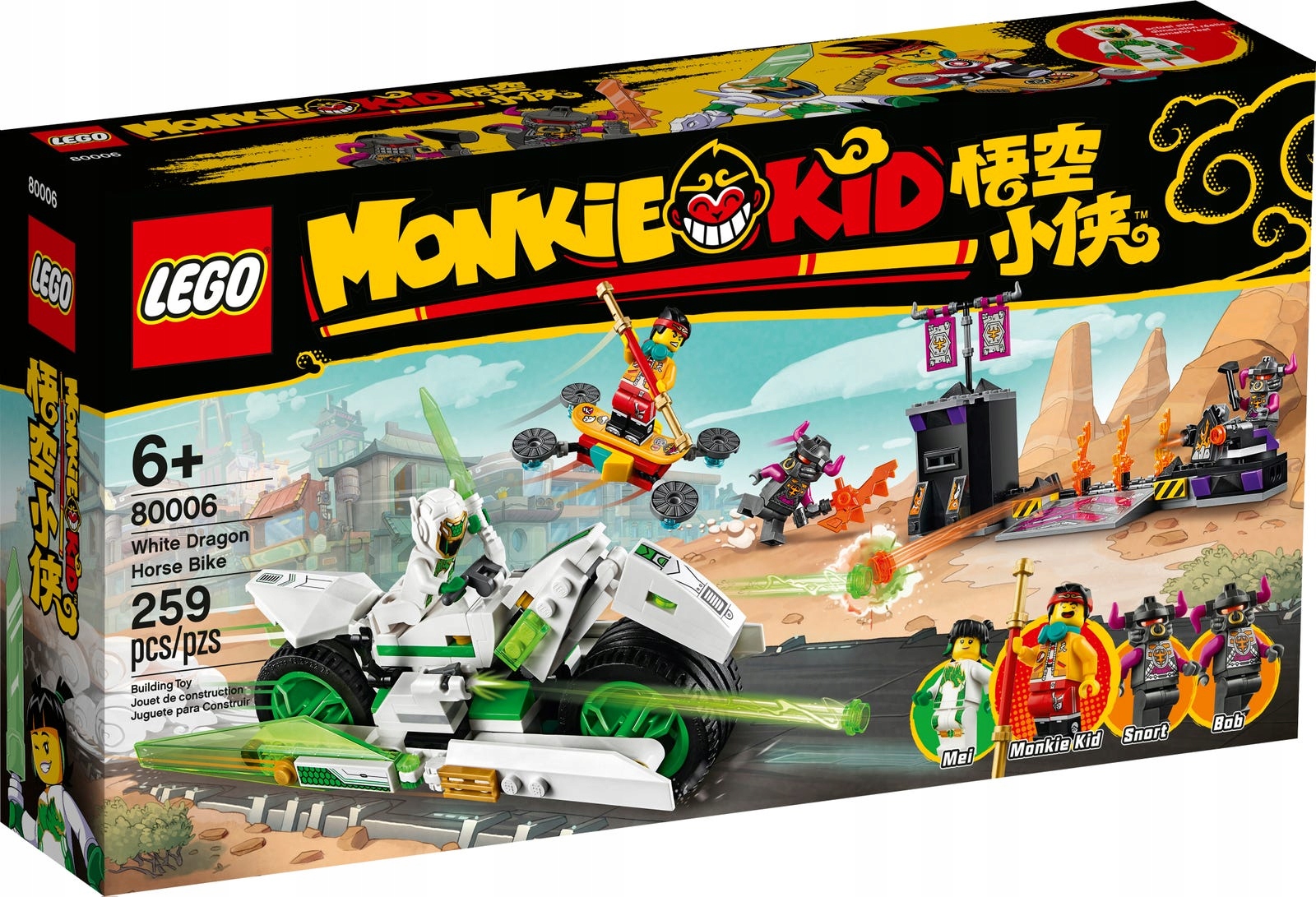 Lego 80006 Monkie Kid Motocykl Biały Smok
