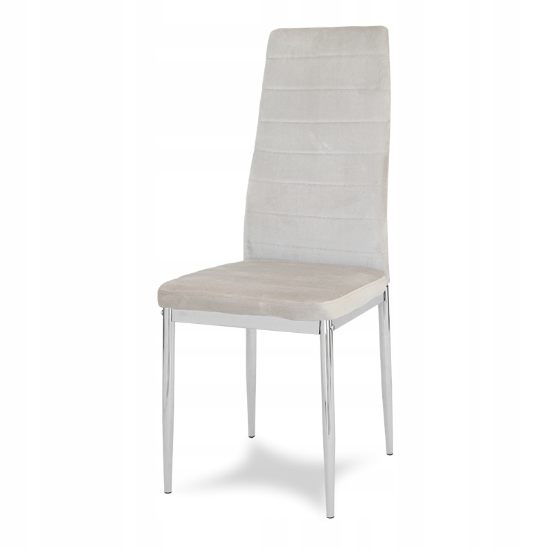 Krzesło welurowe klasyczne nogi chrom 704V Gch