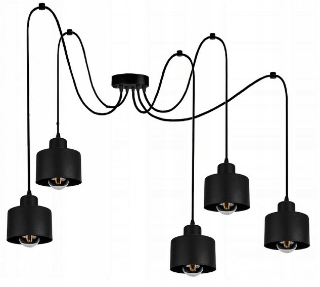 Lampa sufitowa wisząca loft żyrandol pająk plafon