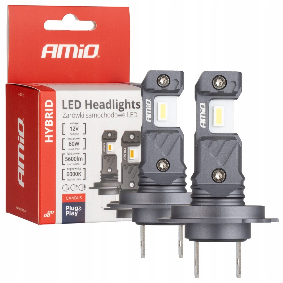 Żarówki samochodowe Led seria Hybrid H7 H18 6000K Canbus 60W do samochodu