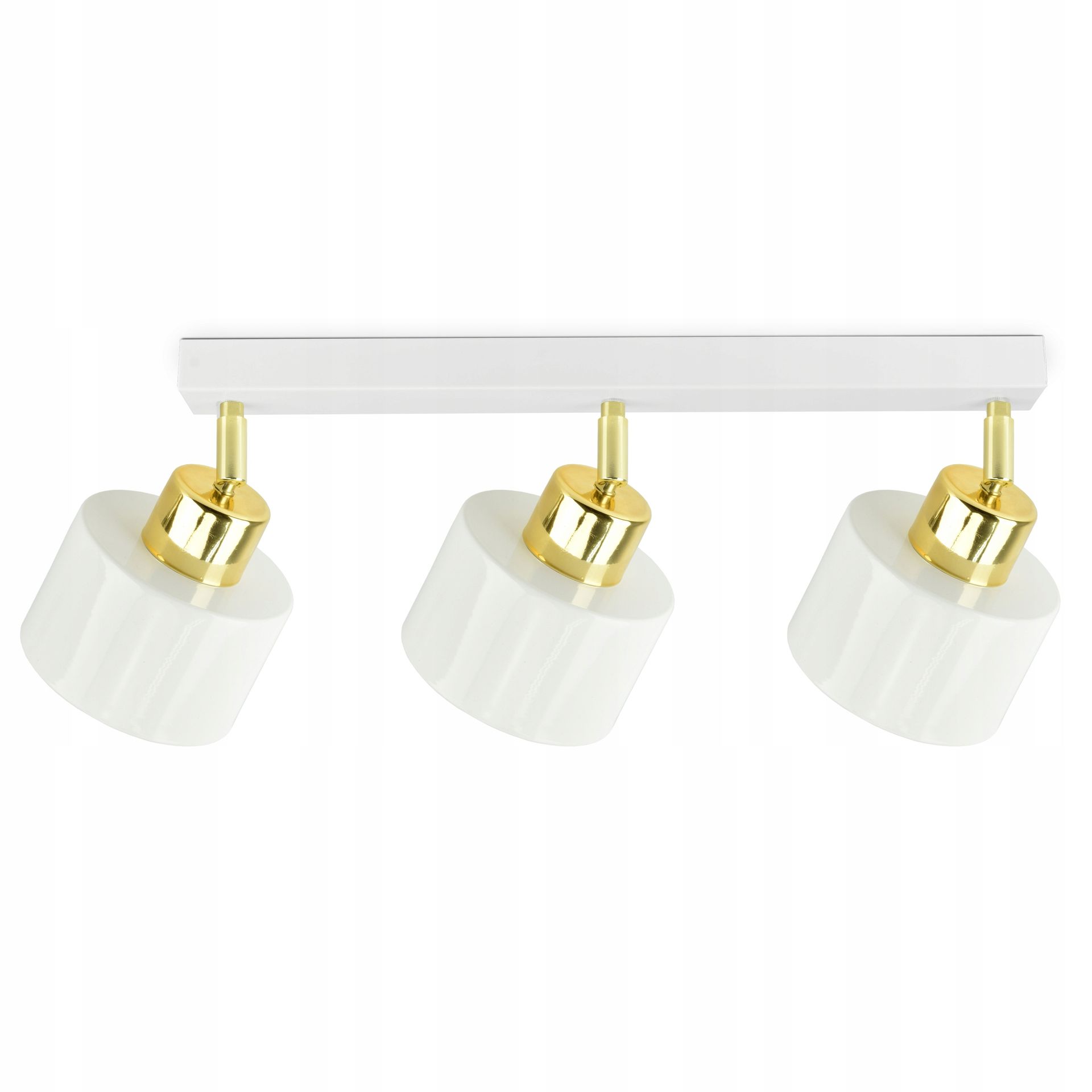 Lampa Sufitowa Żyrandol Biała Złot Roller BG3 Led
