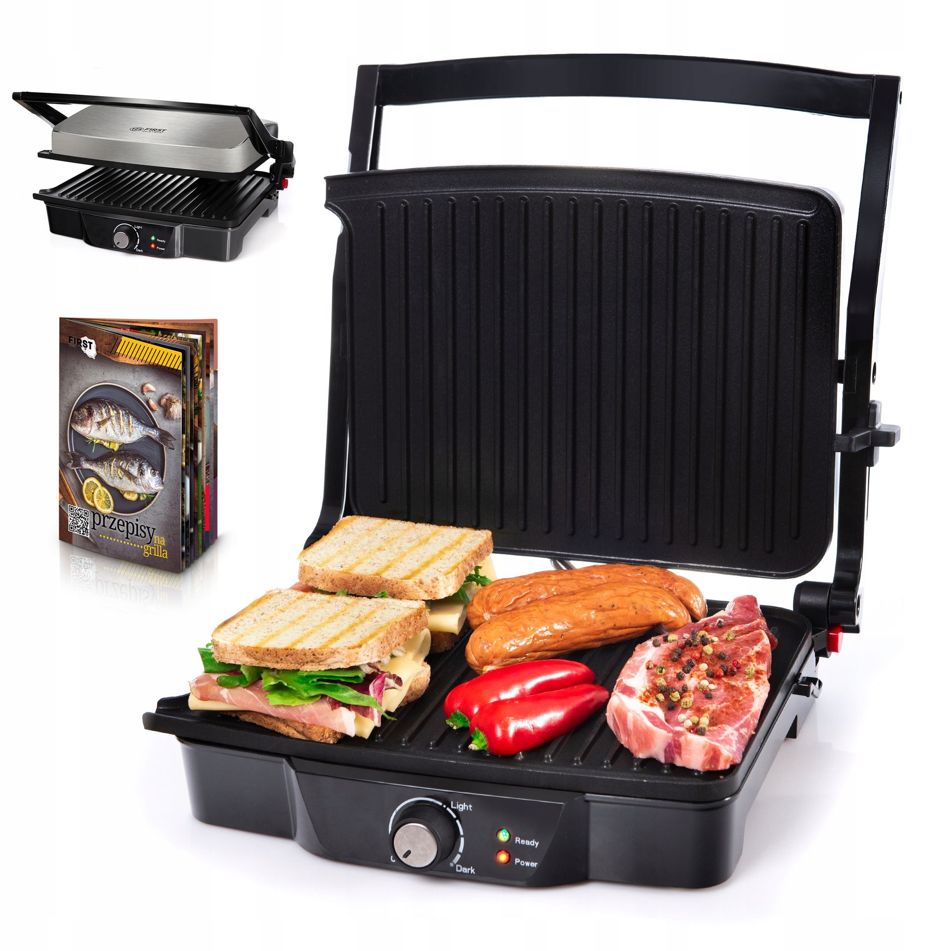 Fit beztłuszczowy Elektryczny grill opiekacz panini First Austria