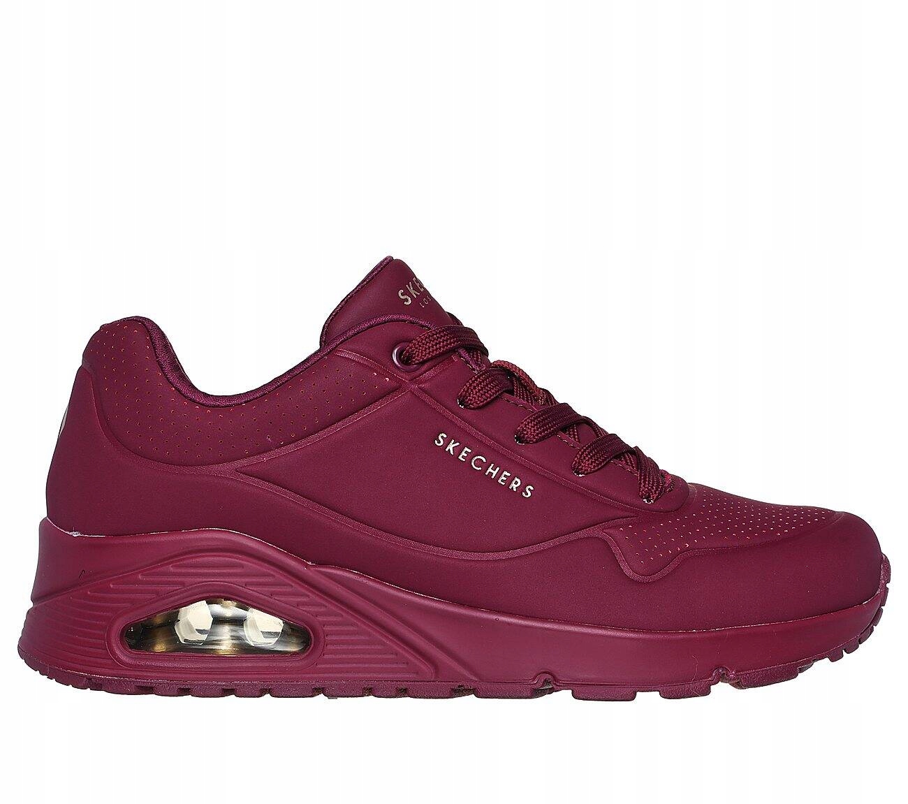 Buty damskie Skechers Uno śliwkowe matowe z poduszką amortyzującą roz. 40