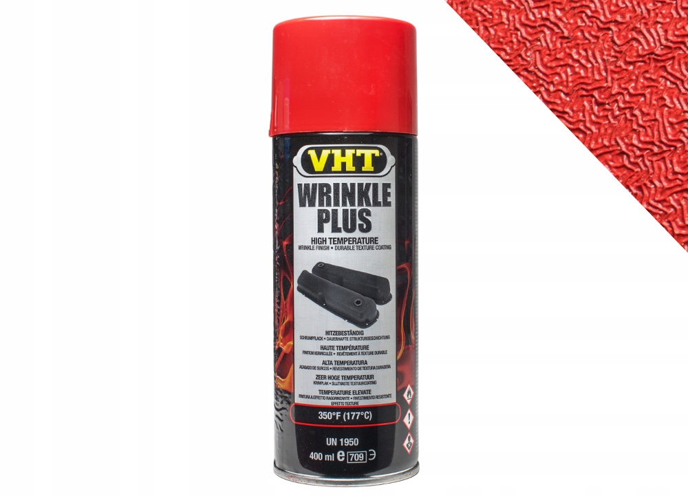 Vht Wrinkle Plus kolor o wyraźnej teksturze, kolor czerwony